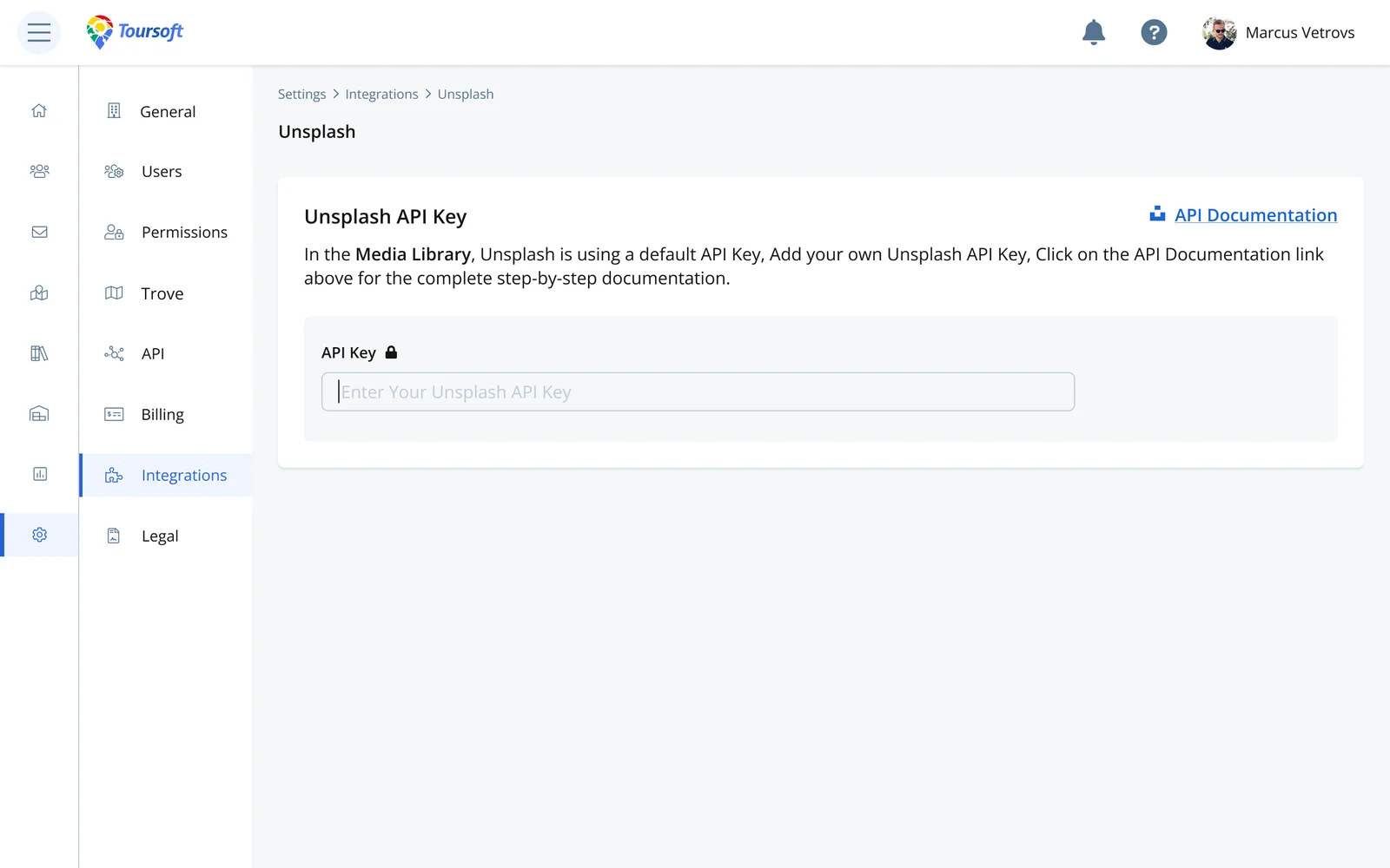 Unsplash & third-party integrations